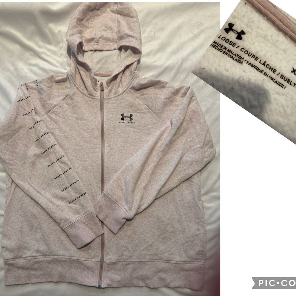 Under Armour Light Pink Full-Zip Hoodie